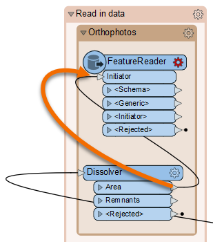 Connecting Dissolver to FeatureReader